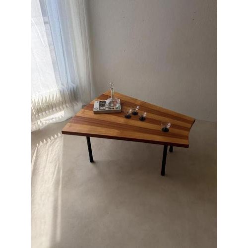 Fan-Shaped Coffee Table with Inlaid Wood, 1950s For Sale - Image 17 of 17