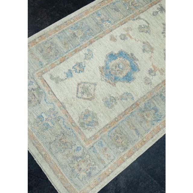 Turkish Turkish Oushak Runner Rug 2'11" x 14'3" #17737 For Sale - Image 3 of 8