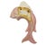 Rare Mid 20th Century California Ceramic Pink & Gold Angel Fish Flower Wall Vase For Sale In Los Angeles - Image 6 of 6