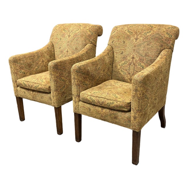Rose Tarlow Georgian Library Armchairs, Pair For Sale
