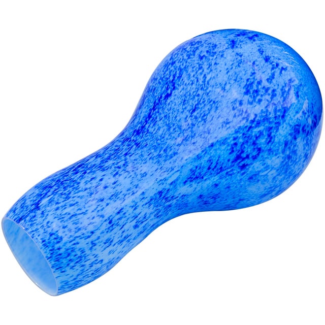 Mid 20th Century Mid 20th Century Handblown Art-Glass Vase With Blue Hues For Sale - Image 5 of 6