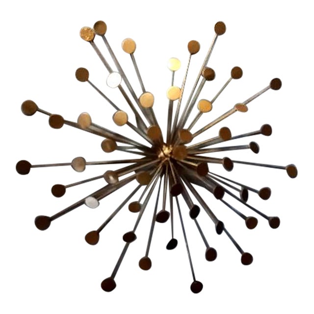 Vintage Starburst Atomic Metal Wall Art For Sale