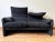 Cassina Italian Black Two-Seater Loveseat Sofa by Vico Magistretti for Cassina, 1980s For Sale - Image 4 of 13