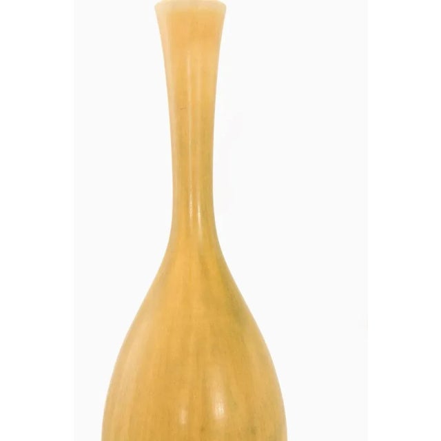 Rare large ceramic vase designed by Berndt Friberg. Produced by Gustavsberg in Sweden. This piece is attributed to the...