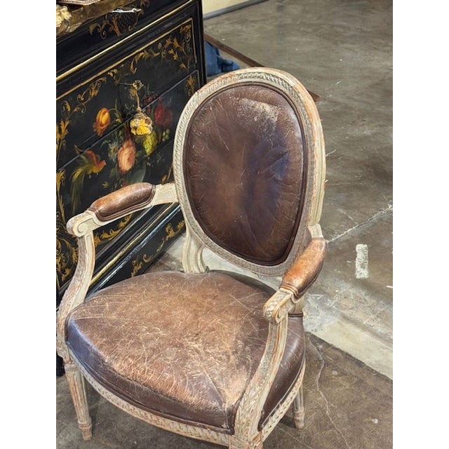 19th Century French Louis XVI Armchair For Sale In Dallas - Image 6 of 8