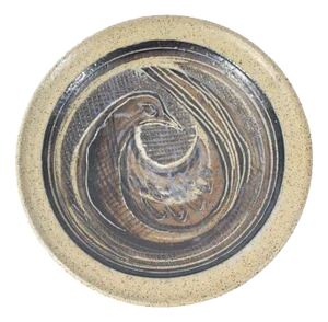 Beaver Ridge Studio Pottery Plate With Bird by Charles Counts