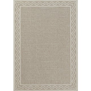 Erin Gates by Momeni Saybrook Ripple Grey Indoor/Outdoor Area Rug 6'6" X 9' For Sale