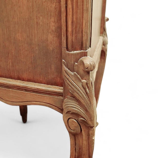 Louis XV French Wooden Bedside Table with Marble Top, 1920s For Sale - Image 11 of 18