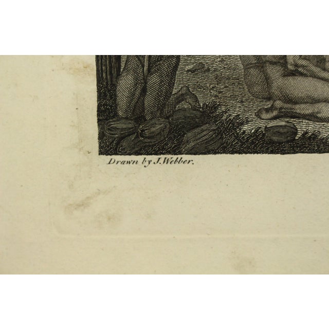 Paper 1784 James Cook & J. Webber Engraving - an Offering in the Sandwich Islands For Sale - Image 7 of 12