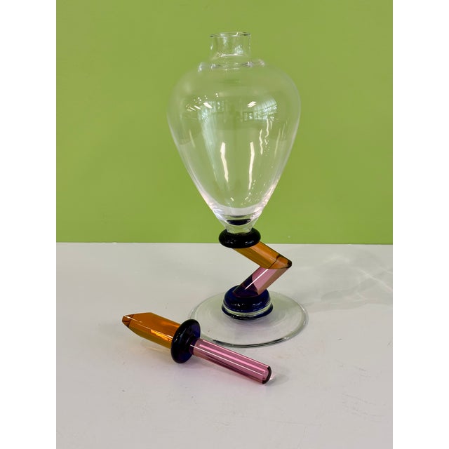 1980s Large Vintage Mid Century Modern Giovanni Cenedese Murano Glass Perfume Bottle/Decantur For Sale - Image 5 of 10
