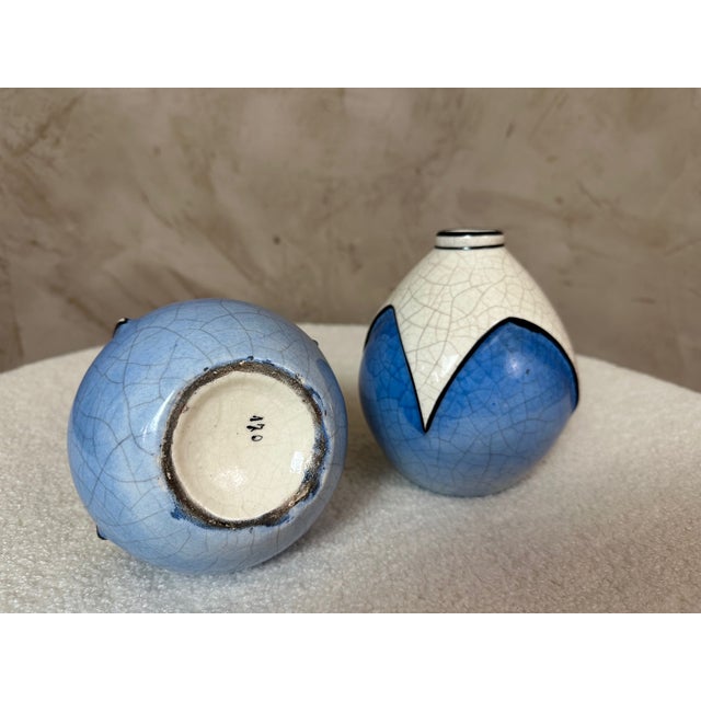 Vintage Vases from Longwy, 1930, Set of 2 For Sale - Image 4 of 8