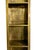 Vintage Edward Alden Brutalist Brass-Tone Metal Wall Curio Shelf Cabinet, Hong Kong, Signed For Sale - Image 9 of 17