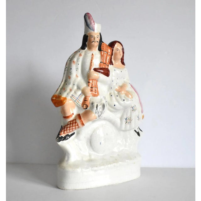 Victorian Antique Staffordshire Scottish Couple For Sale - Image 3 of 10
