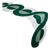 Misette Bauhaus Linen Embroidered Runner in Green For Sale
