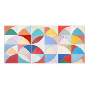 2026, Colorful Ball of Wool Modern Bauhaus Painting - Set of 3