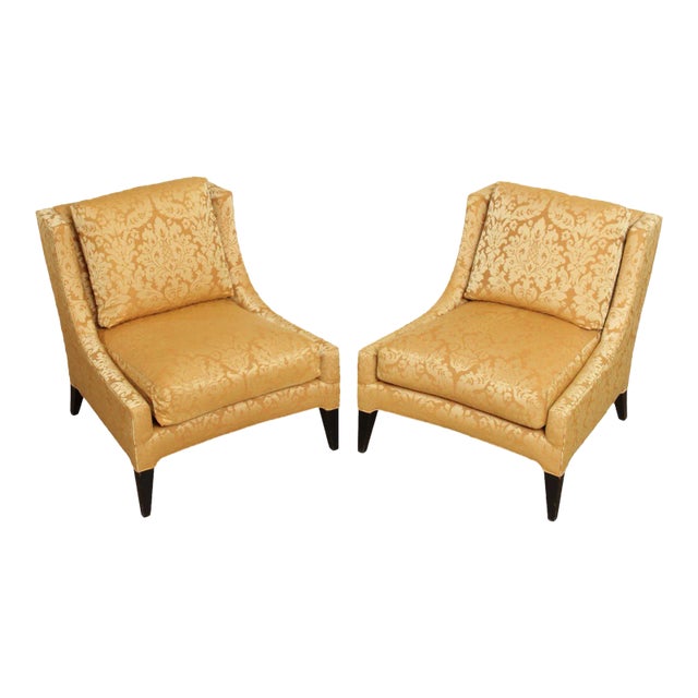 Late 20th Century Ferguson Copeland French Directoire Style Lounge Chairs - A Pair For Sale