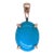 2ct Turquoise Pendant in Solid 14k Rose Gold For Sale