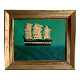 Contemporary Impressionist Style Seascape Painting on Canvas, Framed For Sale
