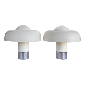 1970s "Brumbury" Space Age Lamps Luigi Massoni, Harvey Guzzini - a Pair