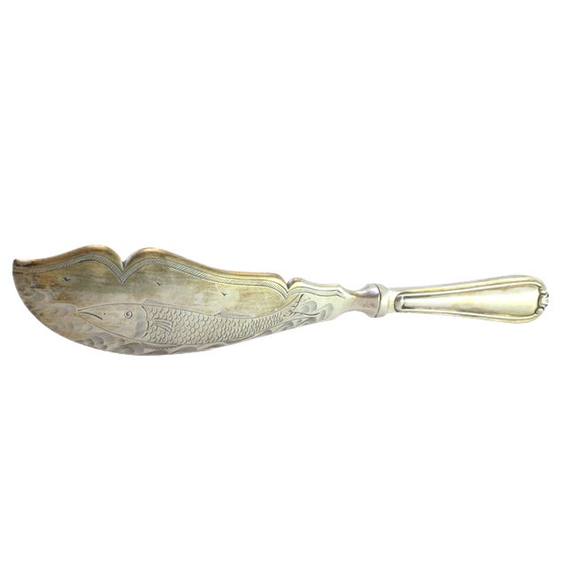 Metal Vintage Silver Fish Knife For Sale - Image 7 of 7