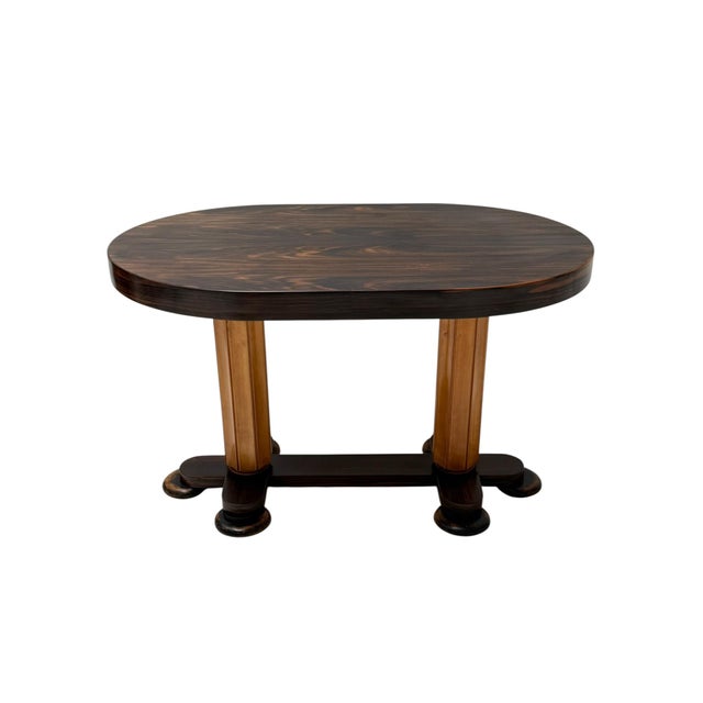 Art Deco Oval Center Table by Gebroeders Reens, 1930s For Sale - Image 11 of 13