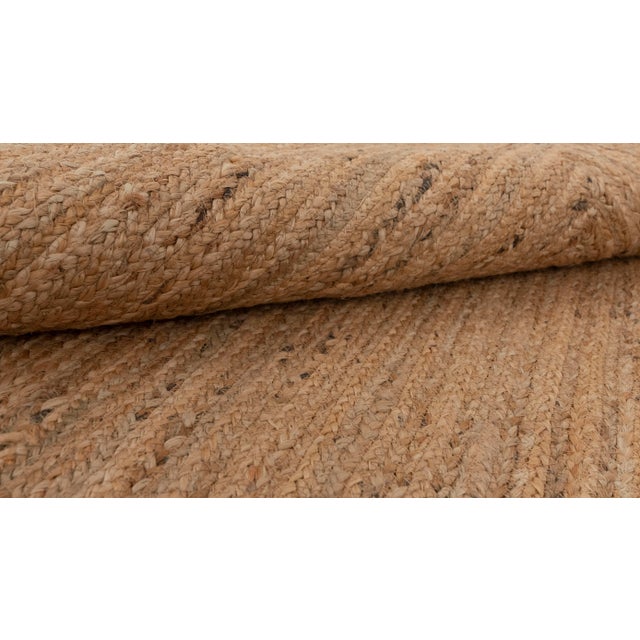 Black Scallop Edge Jute Rug 5x8 Ft. For Sale - Image 10 of 13