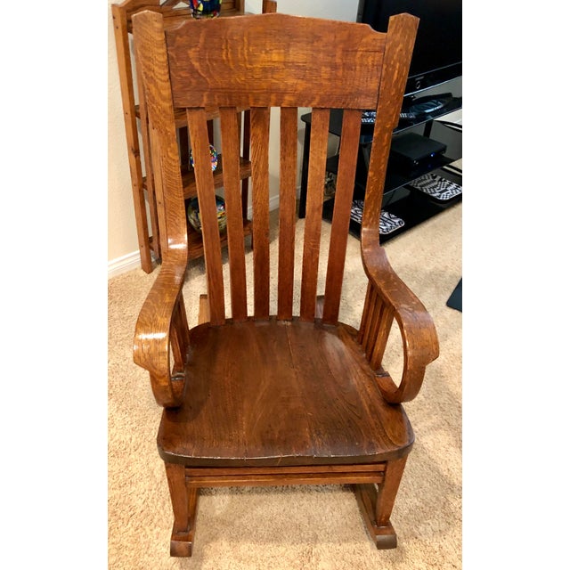 1900s Vintage Mission Style Rocking Chair Chairish