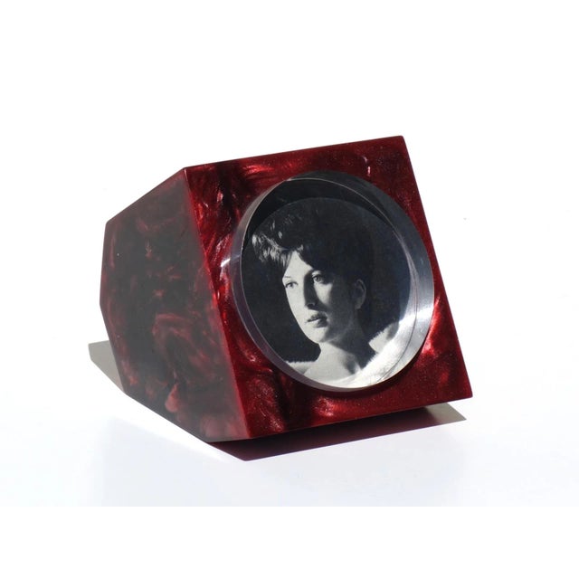 Italian Photo Frame Acrylic Glass, 1950s For Sale - Image 3 of 5