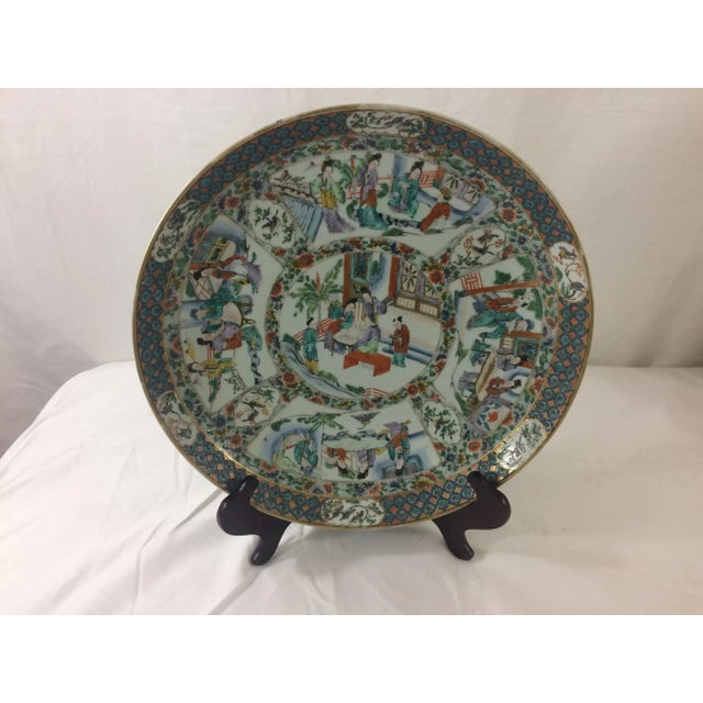 Sky Blue 19th Century Mandarin Platter For Sale - Image 8 of 8