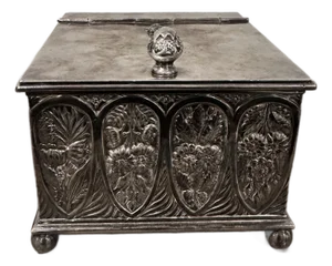 19th Century Pairpoint Manufacturing Co. Silver-Plate Humidor
