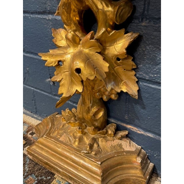 Traditional 19th Century Italian Carved Giltwood Tree Form Console For Sale - Image 3 of 7