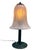 Antique 1920s French Art Deco Accent Lamp Mushroom Shaped With Clear Frosted Glass Shade and Forged Black Iron Base #2659 For Sale In Los Angeles - Image 6 of 7