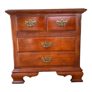 Vintage Stanley Furniture “Open Home” Mahogany Chippendale Style Nightstand