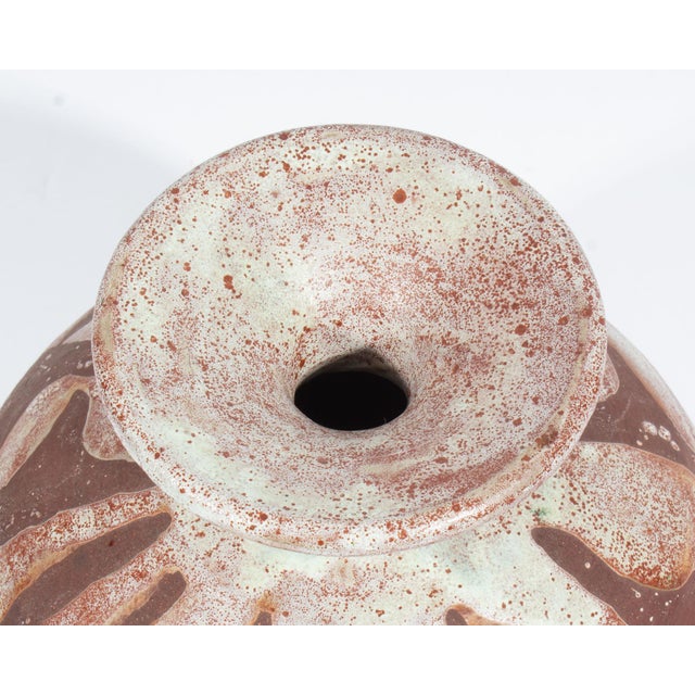 Signed Studio Pottery Vase by George and Ilana Dabbikeh For Sale - Image 4 of 7