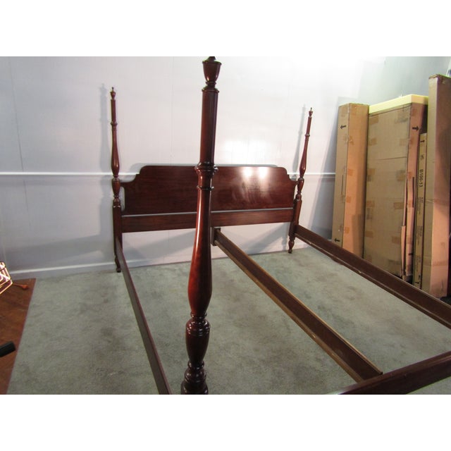 Traditional Henkel Harris Solid Cherry King Size Poster Bed For Sale - Image 3 of 10