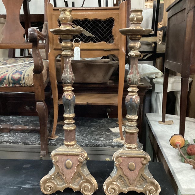 Early 20th Century French Tall Candlesticks - a Pair For Sale - Image 4 of 12