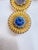 Vintage Alexis Kirk Style Faceted Blue Sunburst Necklace W/ Original Chain Set For Sale - Image 12 of 17