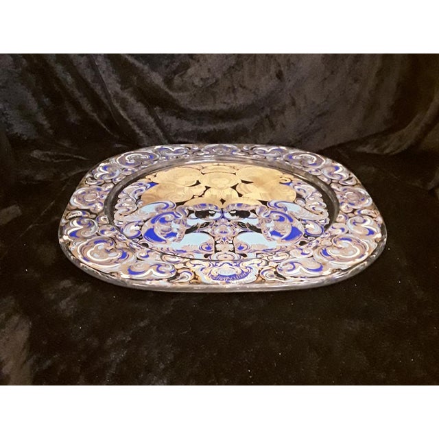 Christmas Wall Plate in Glass by Björn Wiinblad for Rosenthal, 1979, in Very Good conditions. Designed 1970 to 1979 This...