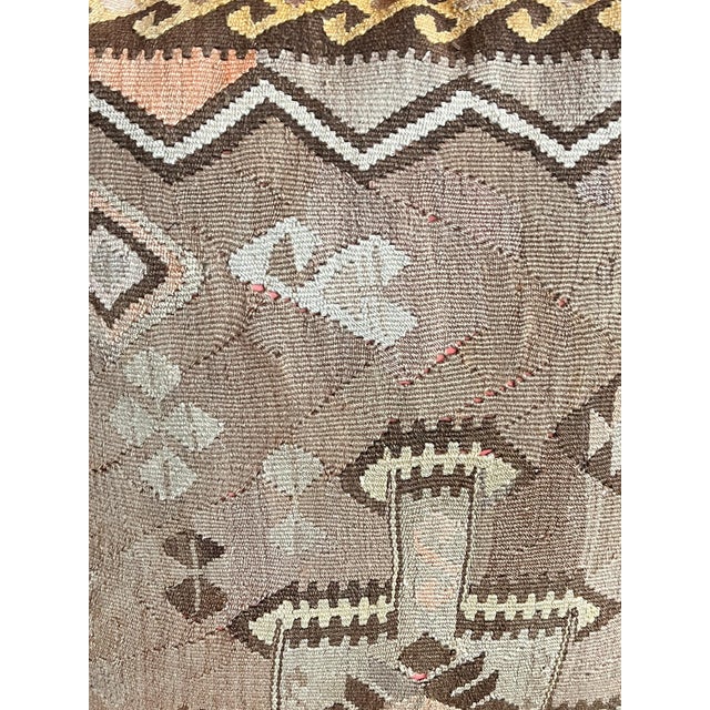 Late 20th Century Custom-Made Pillow With Antique Kilim Textile For Sale - Image 5 of 9