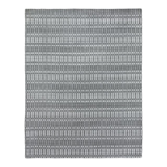 Exquisite Rugs Caudry Hand Loom Wool Dark Gray - 9'x12' For Sale