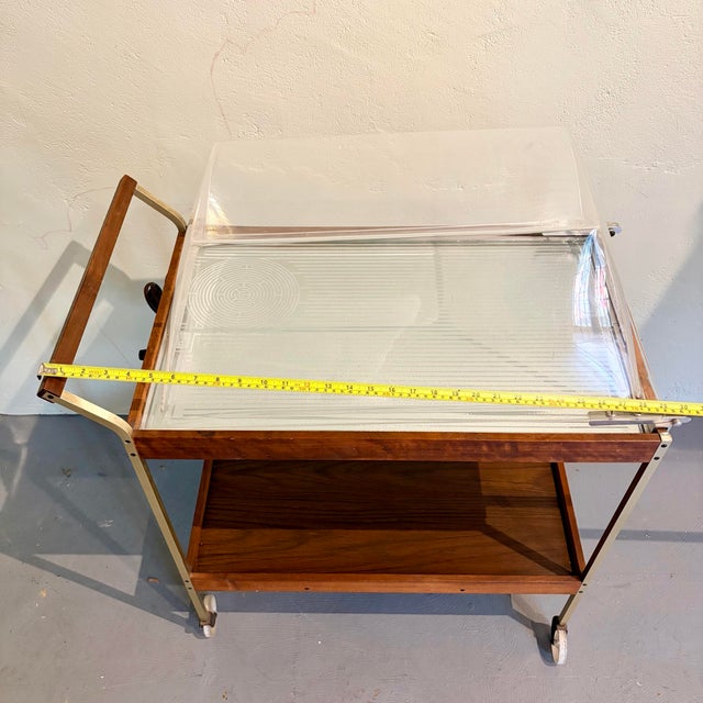 Vintage Mid-Century Salton Hotray Rolling Warming Serving Bar Cart For Sale - Image 11 of 12