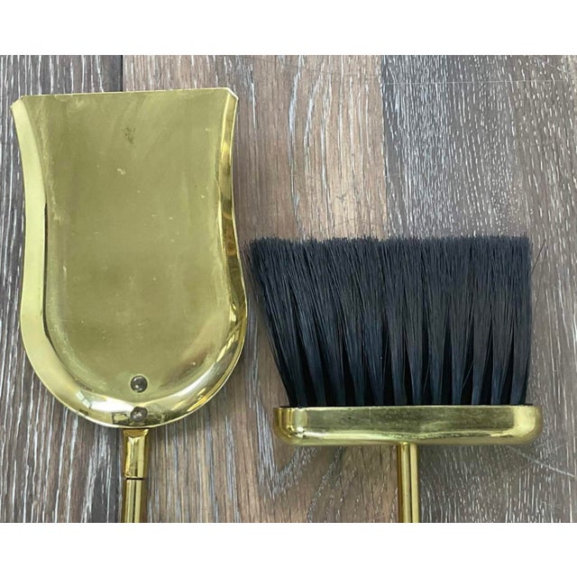 Vintage Brass Duck Head Fireplace Tools and Stand French Maison Jansen Style For Sale In New York - Image 6 of 12