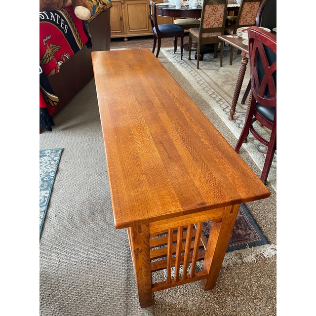 Cinnamon Bob Timberlake Lexington Furniture Solid Oak Sofa/Console Table For Sale - Image 8 of 10