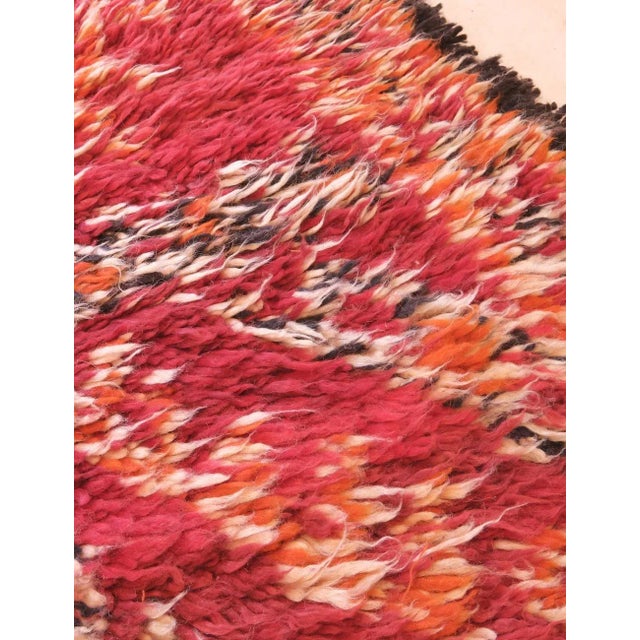 Bold Red Diamond Pattern Handwoven Wool - 10.5 X 6.5 Ft For Sale - Image 4 of 9