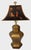 Chinoiserie Vintage Frederick Cooper Hexagonal Brass Urn Lamp With Relief Chinoiserie Tole Shade For Sale - Image 3 of 12