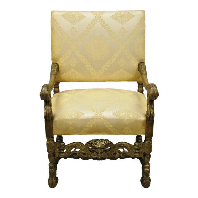 Early 20th Century Antique Italian Renaissance Carved Walnut Jacobean