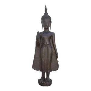 Tall Antique Bronze Thai Buddha