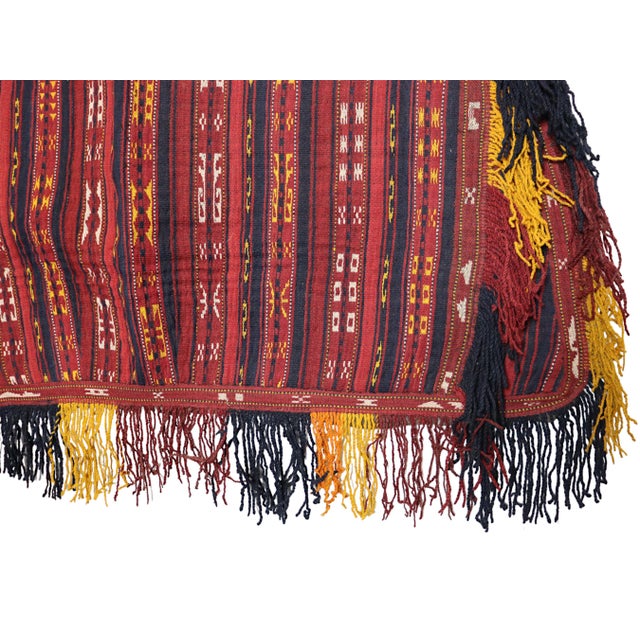 Brown Vintage Handwoven Kilim Horse Cover Blanket, 1920s For Sale - Image 8 of 18