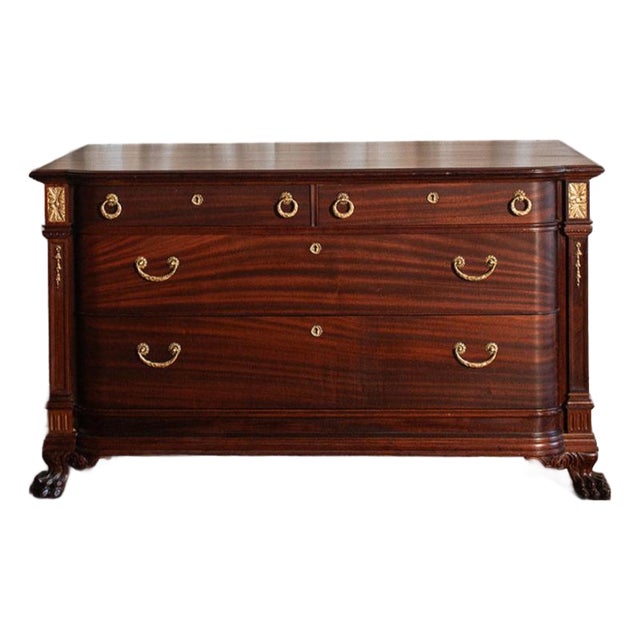 Antique French Mahogany Chest of Drawers For Sale