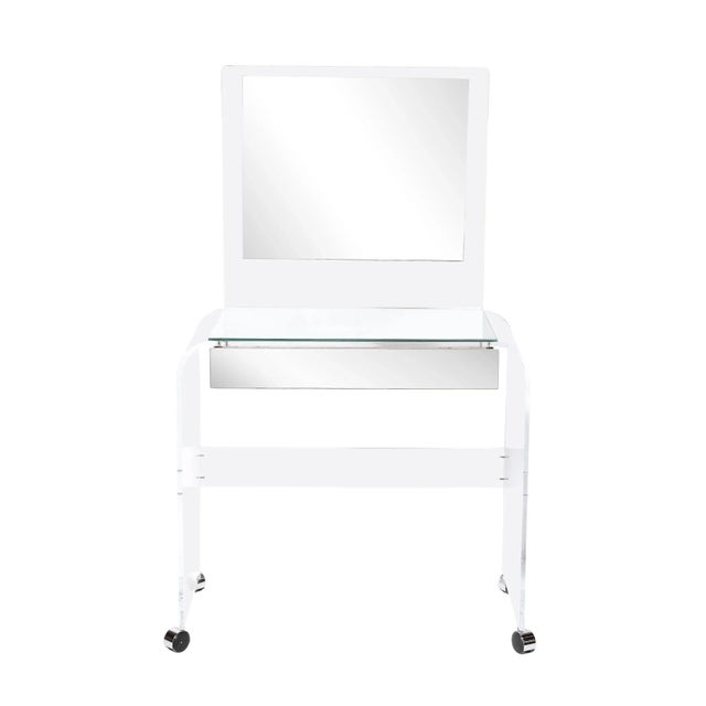 This Modernist Vanity, originating from the United States, circa 1970. is a unique and elegant example of modernist...